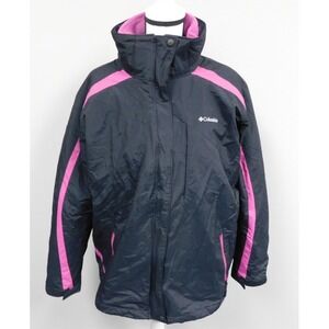 Columbia Omni Tech InterChange 2 in 1 Jacket Womens Black and Purple Jacket 2X